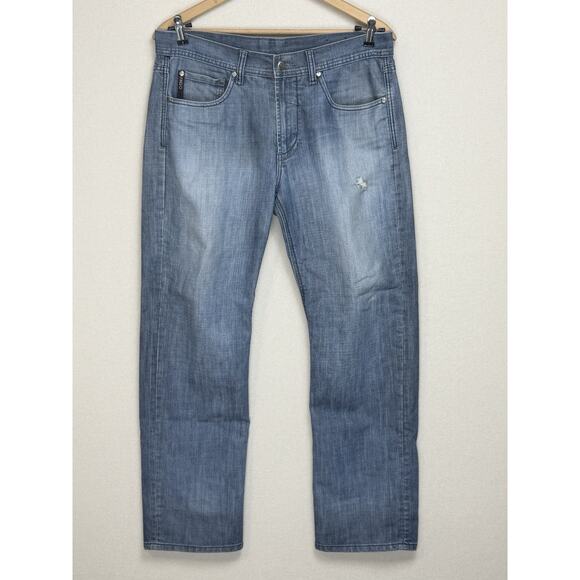 Vintage Jingo Jeans Men’s Size 36x30 Straight Leg Distressed - Picture 1 of 13